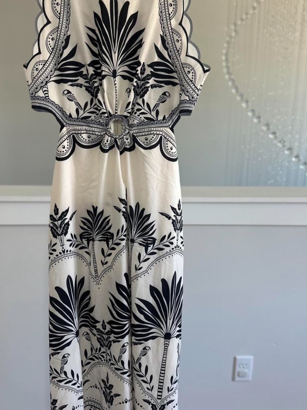 Commense  Tropical Print Cutout scallop Dress - Picture 7 of 7
